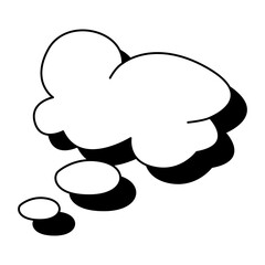 Comic book speech bubble, great design for any purposes. Sticker design. Vector illustration