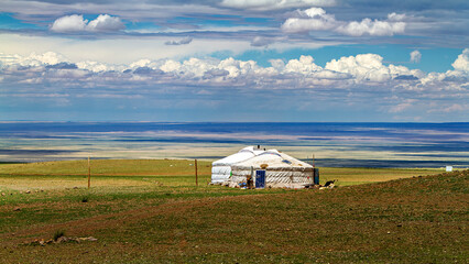 Mongolian Yurt and Camp of nomadic people