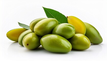 Obraz premium Generated image Green mango Pickle isolated on a white background