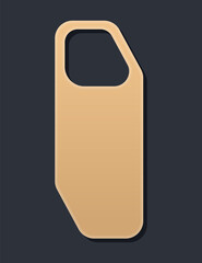 Unique door hanger tag shape available for creative design purposes and projects