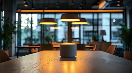 smart office devices, like voice assistants and smart lighting.