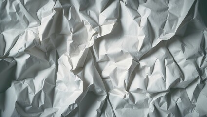 Crumpled white paper texture background