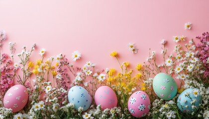 A vibrant mix of daisies, chrysanthemums, and delicate white blooms forms an enchanting pink-and-white bouquet, inviting with its medium-close-up elegance