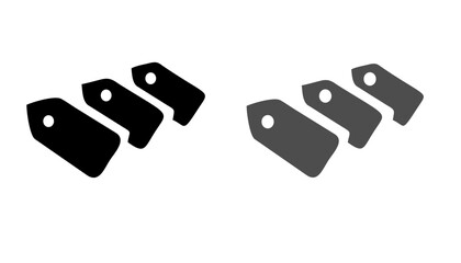 Blank White Price Tag With String Attached on Transparent Background. Vector Illustration