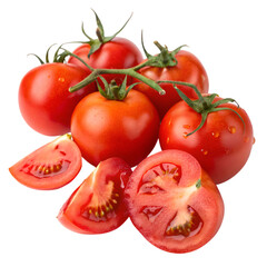 tomatoes isolated on white background