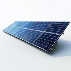 Realistic solar panel isolated on a white background highlighting solar farms as a source of renewable energy solutions