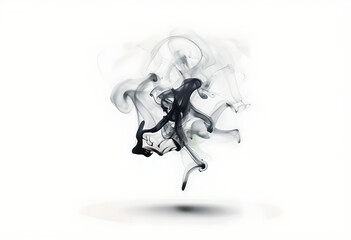 smoke pollution isolated on white background. 