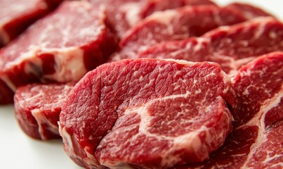 Fresh Raw Chuck Steak Cuts Preparing for Grilling or Cooking Food
