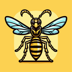 vector illustration of a bee