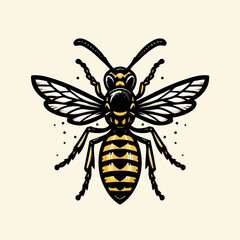 vector illustration of a bee