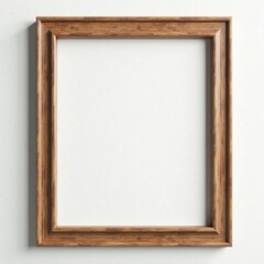 Obraz premium Rustic wooden frame, blank canvas Simple, elegant design , light wood, rustic, presentation