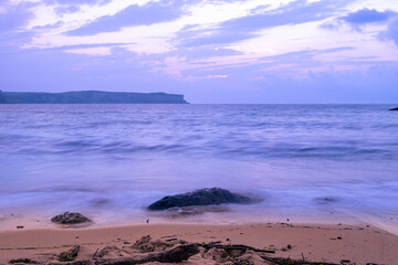 At the beach just after the sunset