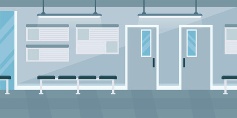 waiting area in clinic flat design