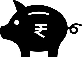 piggy bank icon vector design template elements, saving concept. business concepts. family concept, investment business icons. isolated on transparent background, used for mobile apps, web page