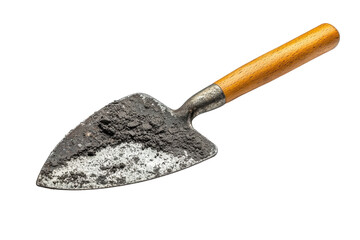A Weathered Garden Trowel, Its Metal Blade Heavily Coated In Rich Dark Soil, Speaks Of Countless Hours Spent Nurturing Life, A Testament To The Enduring Connection Between Human Hands And The Earths B