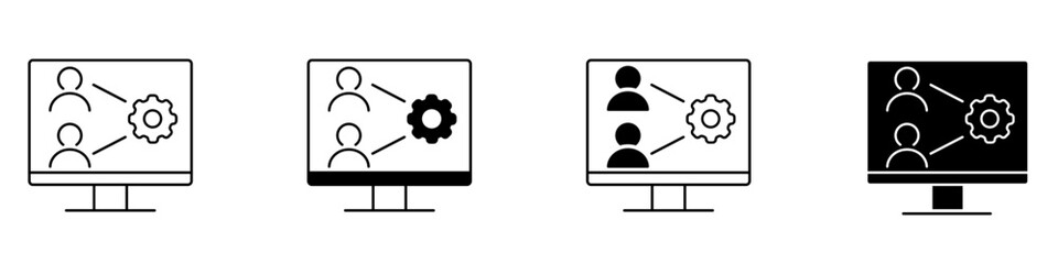 Team vector icon set. Teamwork illustration sign collection. Development  symbol. Progress  logo. 