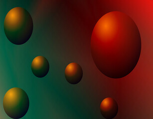 Realistic balloons on a color background. Vector flying set. Abstract background with circles in pastel colors. 