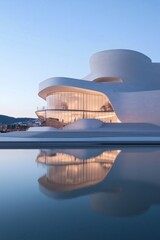 Obraz premium Contemporary Architecture Reflected in Water