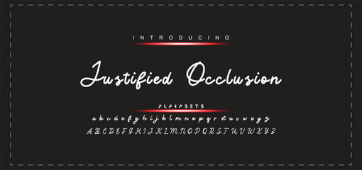 Hand drawn calligraphic vector monoline font. Distress signature letters. Modern script calligraphy type. ABC typography latin signature alphabet.