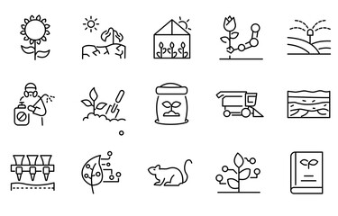 Fototapeta premium Agriculture icons