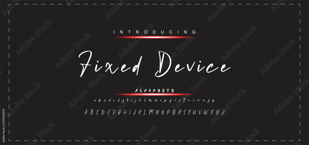 Fototapete hand drawn calligraphic vector monoline font. distress signature letters. modern script calligraphy 