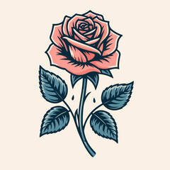 vector illustration of a rose