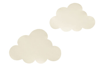 Obraz premium Two Decorative Clouds, Transparent Background