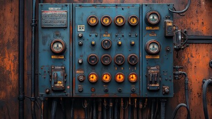 Machinery, cables, and piping located inside an industrial power plant