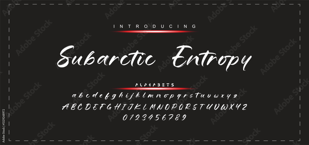 Fototapete hand drawn vector alphabet. modern monoline signature script font. elegant signature font. best alph