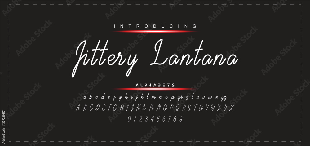 Fototapete hand drawn vector alphabet. modern monoline signature script font. elegant signature font. best alph