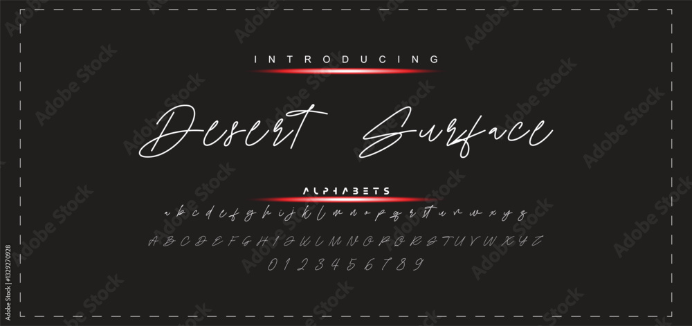Fototapete hand drawn vector alphabet. modern monoline signature script font. elegant signature font. best alph