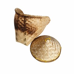 Mortar and pestle and a traditional rice cooker