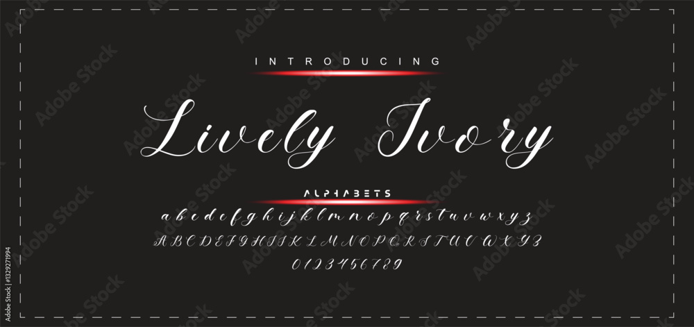 Fototapete hand drawn vector alphabet. modern monoline signature script font. elegant signature font. best alph