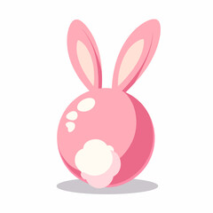 Fototapeta premium Playful bunny tail pom-pom design, festive decoration concept