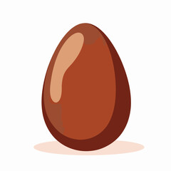 Fototapeta premium Stylized chocolate egg on white background, easter celebration