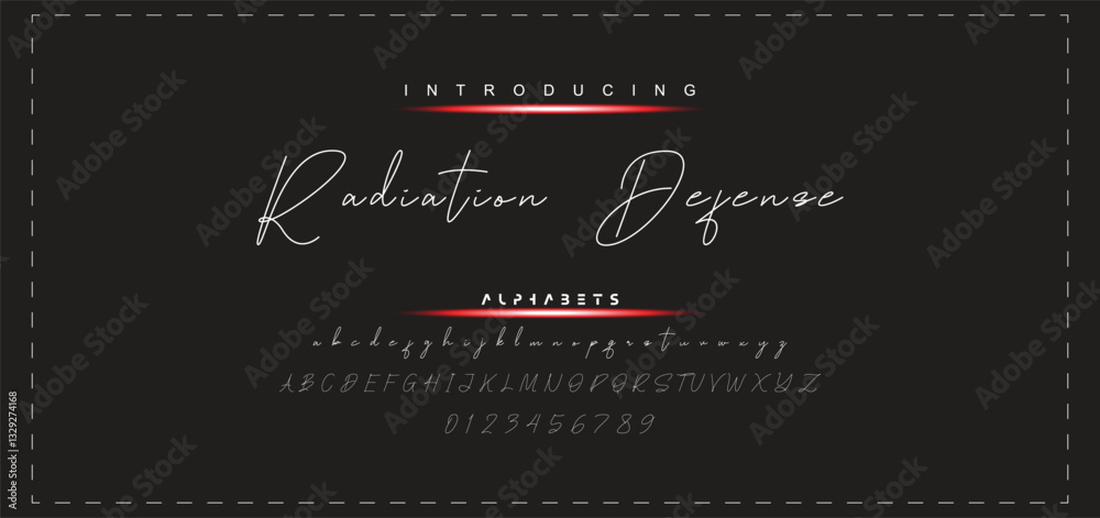 Fototapete hand drawn vector alphabet. modern monoline signature script font. elegant signature font. best alph