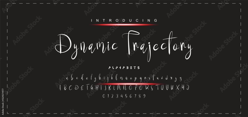 Fototapete hand drawn vector alphabet. modern monoline signature script font. elegant signature font. best alph
