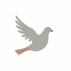 Obraz premium Graceful dove in flight with minimalistic design, symbol of peace