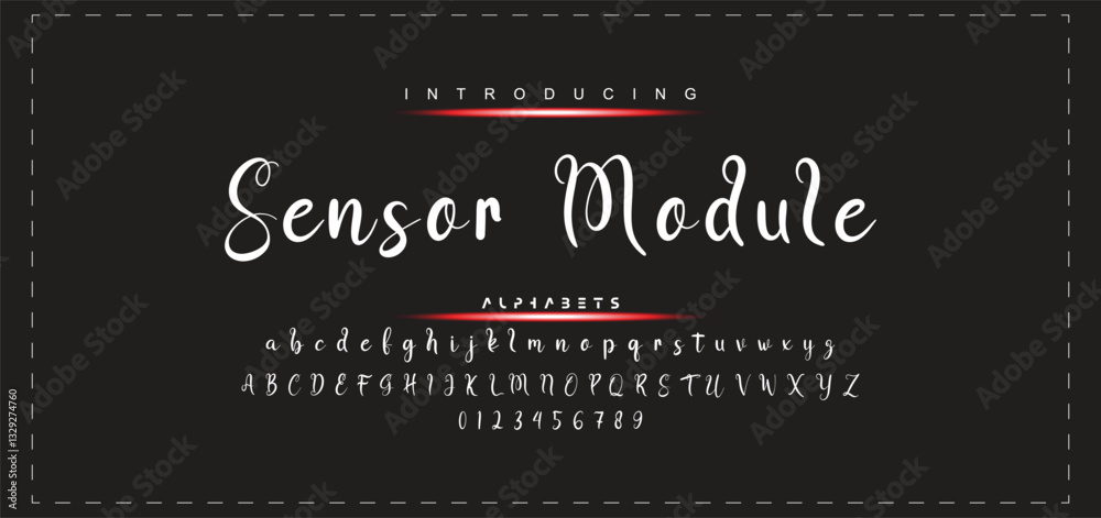 Fototapete hand drawn vector alphabet. modern monoline signature script font. elegant signature font. best alph