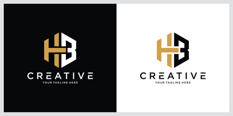 Obraz premium Initial HB letter logo design vector