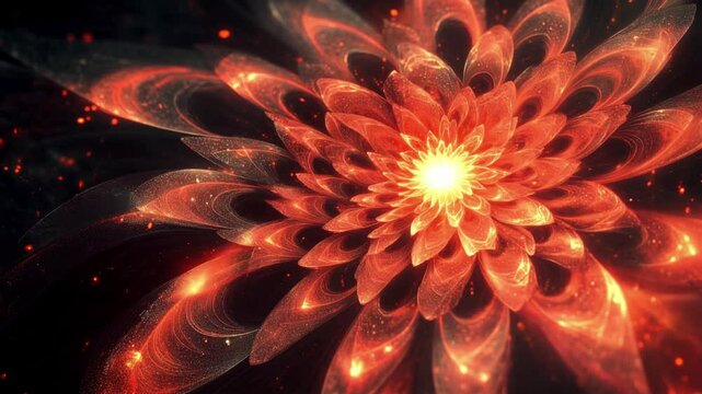 宇宙の輝きを宿す抽象芸術 Glimmering Petals: Abstract Art Embodying Cosmic Radiance