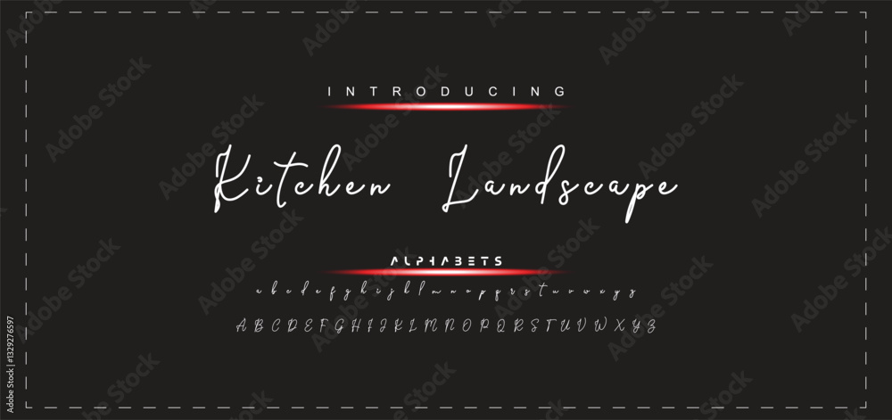 Fototapete hand drawn vector alphabet. modern monoline signature script font. elegant signature font. best alph