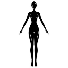 Woman black silhouette vector, Simple silhouette Design vector icon with white background. Woman activity vector, Human vector 