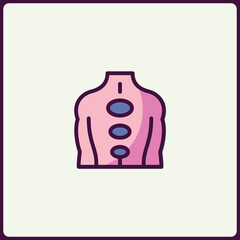 Spinal Alignment Icon Depicting Human Anatomy for Chiropractic Concepts