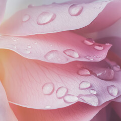 Obraz premium Delicate pink petals with water droplets create serene and fresh atmosphere