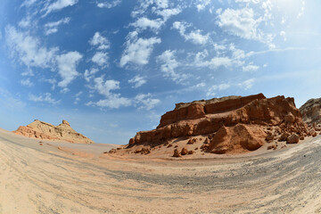 Geomorphic Scenery Desert in Xinjiang, China