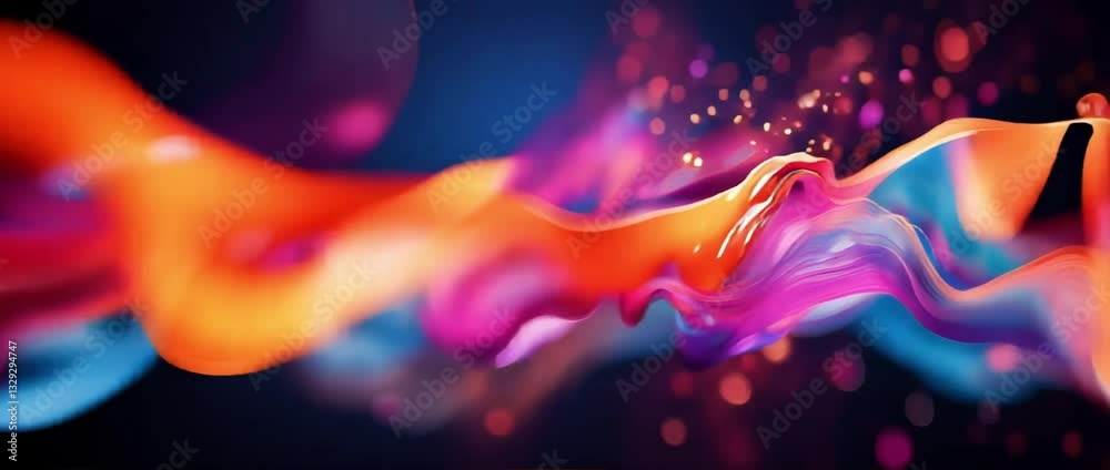 Poster dynamic abstract waves create captivating background for business themes and presentations