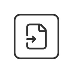 Arrow Document File Icon - Modern Simple Flat Vector for Web and Mobile