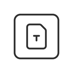 Text Document File Icon - Modern Simple Flat Vector for Web and Mobile