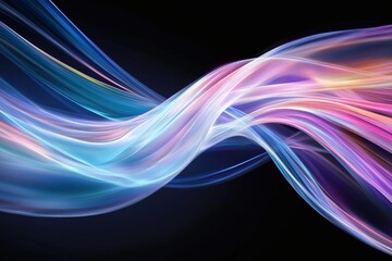 Naklejka premium Abstract Flowing Light Waves